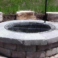 Outdoor Camping Portable Heavy-Duty Foldable Chrome-Plated Fire Pit Cooking Grill Grate
