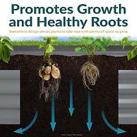 Galvanized Raised Garden Bed Outdoor - Metal Planter Box for Gardening Vegetables and Plants - 11.75" H Rectangle - Gray