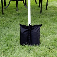 Sunnydaze Decor Polyester Sandbag Canopy Weights - Fillable Canopy Anchors - Easy to Attach - Set of 4 - Black