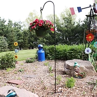 Sunnydaze Decor 82-Inch Outdoor Heavy-Duty Shepherd Hook - Black - Set of 2