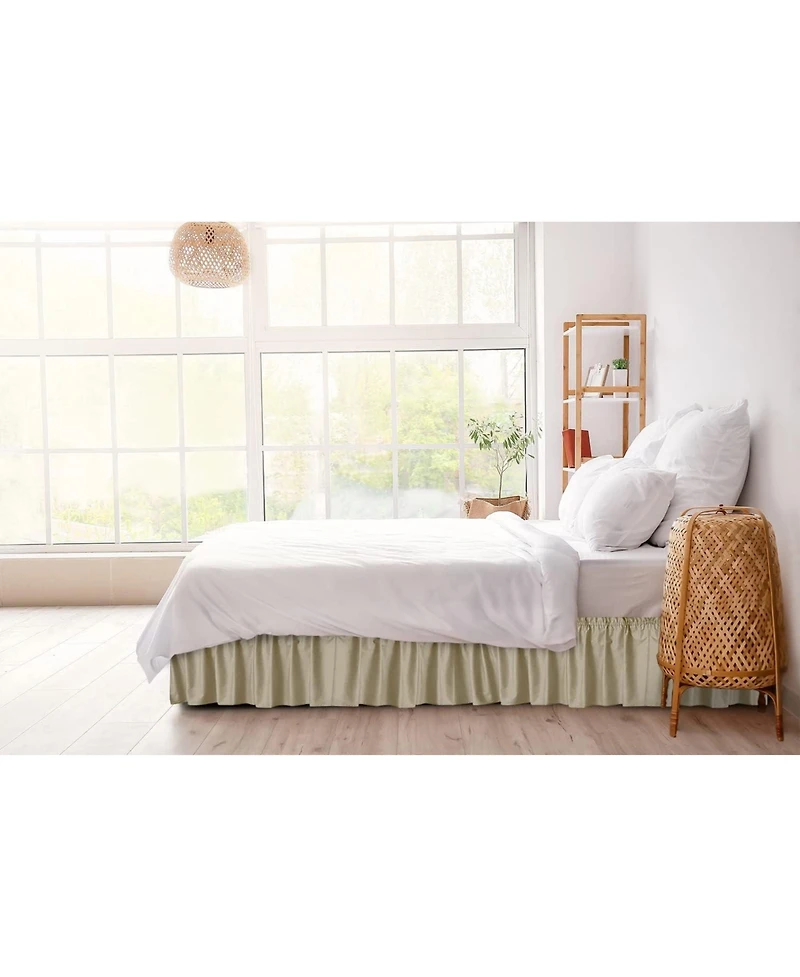 Ruffled Elastic Wrap Around Bedskirt Inch Drop