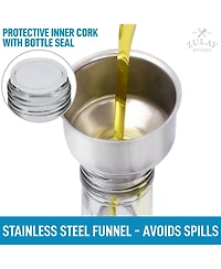 Zulay Kitchen Olive Oil Dispenser Bottle For Kitchen - 2 Pc.