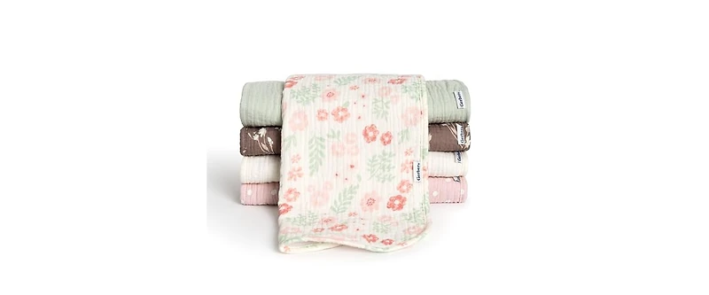Gerber Baby Neutral Stars Muslin Burpcloths - 5-Pack