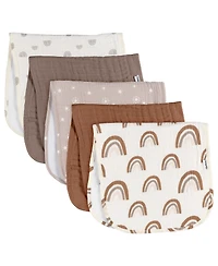 Gerber Baby Neutral Stars Muslin Burpcloths - 5-Pack