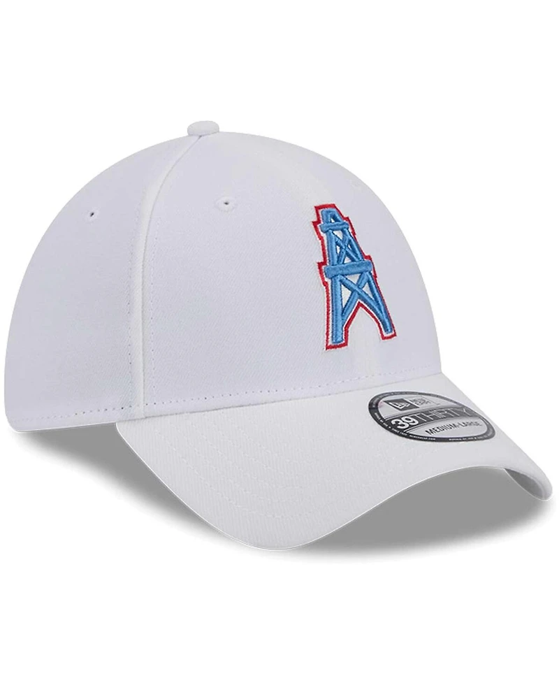 New Era Men's White Tennessee Titans Main 39Thirty Flex Hat