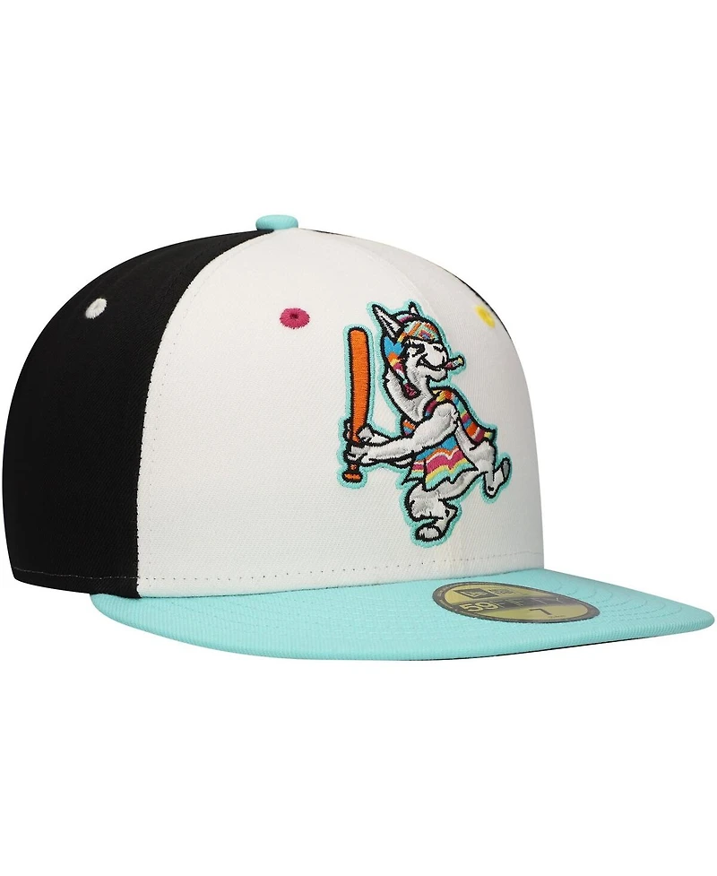 New Era Men's White Llamas de Hickory Copa de la Diversion 59Fifty Fitted Hat