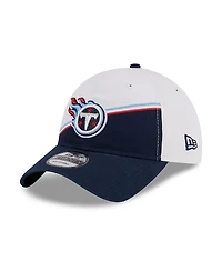 New Era Youth White/Navy Tennessee Titans 2023 Sideline 9Twenty Adjustable Hat