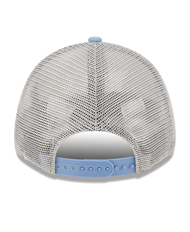 New Era Men's Khaki/Light Blue Memphis Grizzlies Throwback Patch Trucker 9Forty Adjustable Hat