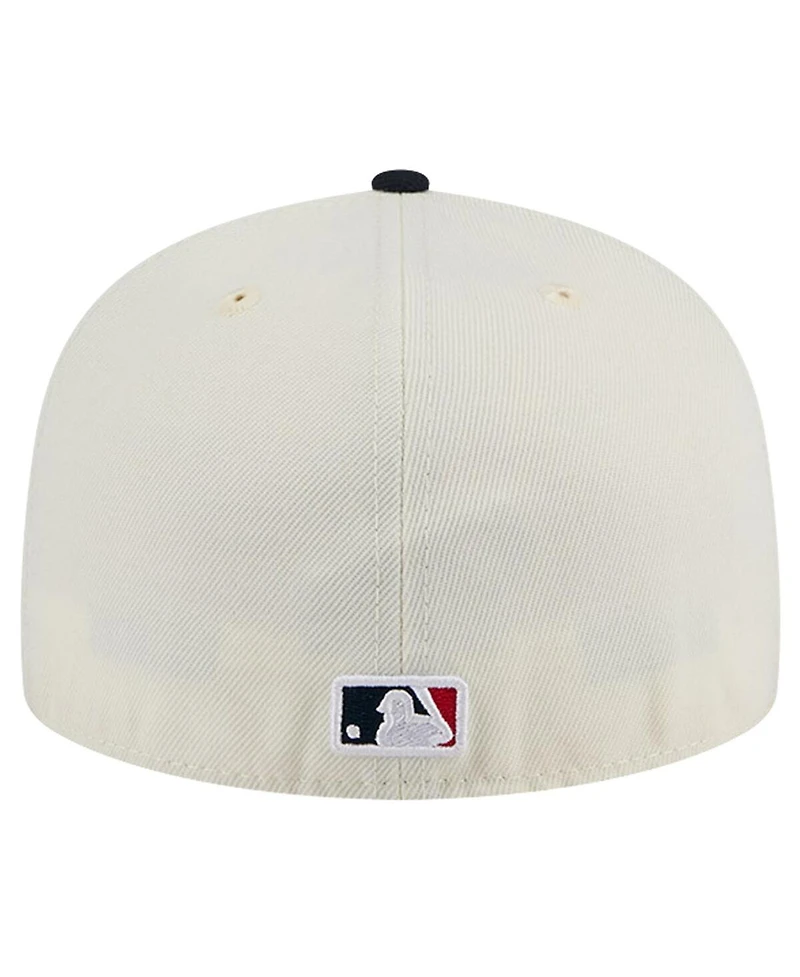 New Era Men's White Minnesota Twins Evergreen Chrome 59Fifty Fitted Hat