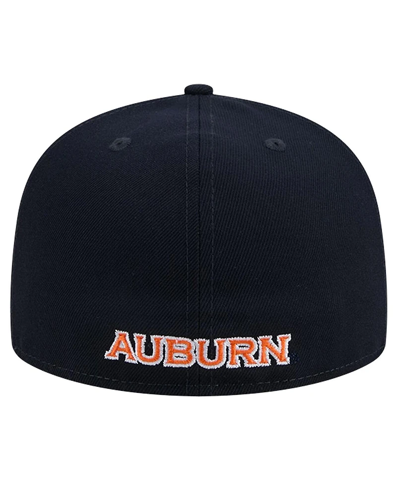 New Era Men's Navy Auburn Tigers Throwback 59Fifty Fitted Hat