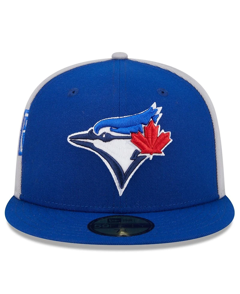 New Era Men's Royal/Gray Toronto Blue Jays Gameday Sideswipe 59Fifty Fitted Hat