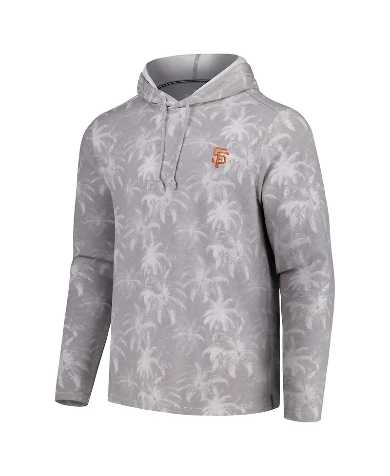 Tommy Bahama Men's Gray San Francisco Giants Palm Frenzy Hoodie Long Sleeve T-Shirt