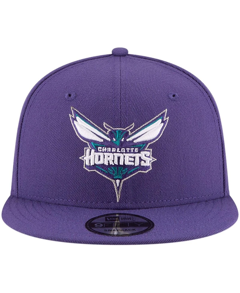 New Era Men's Purple Charlotte Hornets Official Team Color 9fifty Snapback Hat