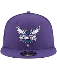 New Era Men's Purple Charlotte Hornets Official Team Color 9fifty Snapback Hat