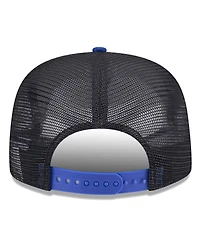New Era Men's Black/Royal Philadelphia 76ers Throwback Team Arch Golfer Snapback Hat