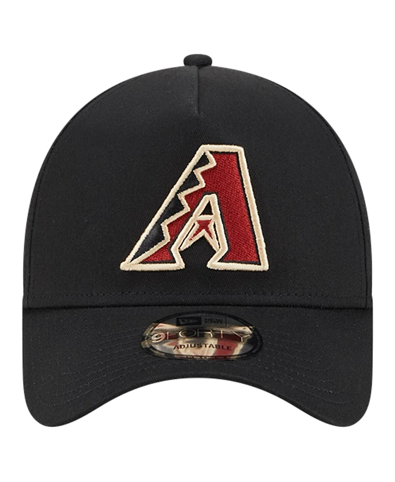 New Era Men's Black Arizona Diamondbacks Team Color A-Frame 9Forty Adjustable Hat