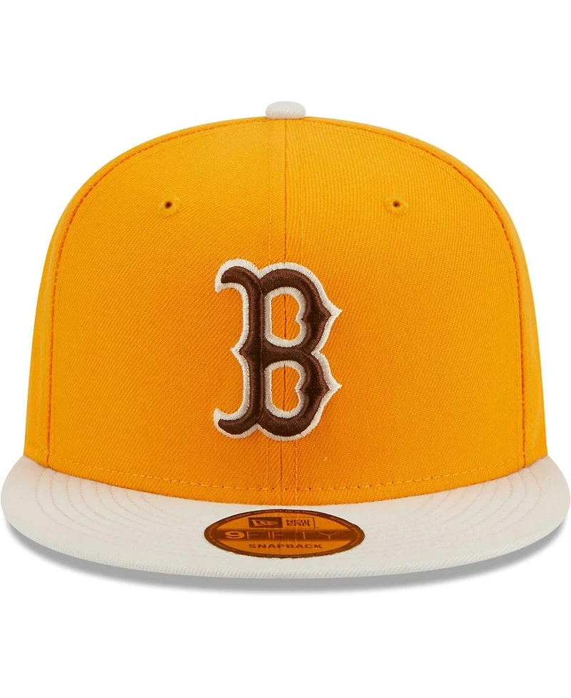 New Era Men's Gold Boston Red Sox Tiramisu 9Fifty Snapback Hat