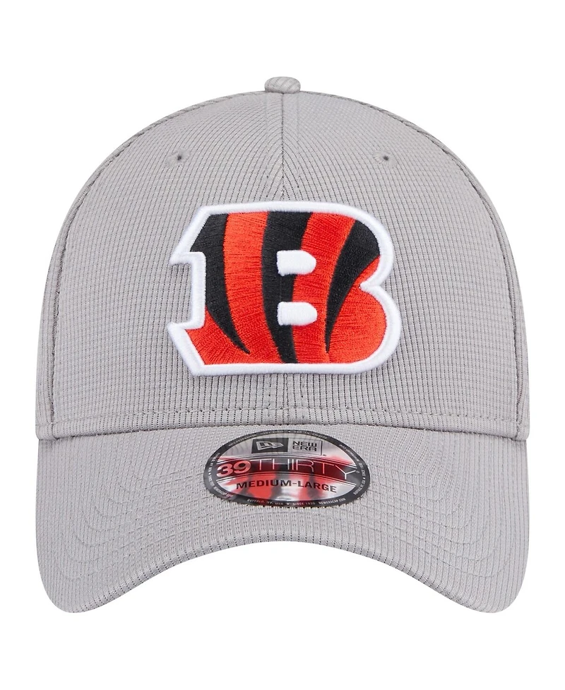 New Era Men's Gray Cincinnati Bengals Active 39Thirty Flex Hat