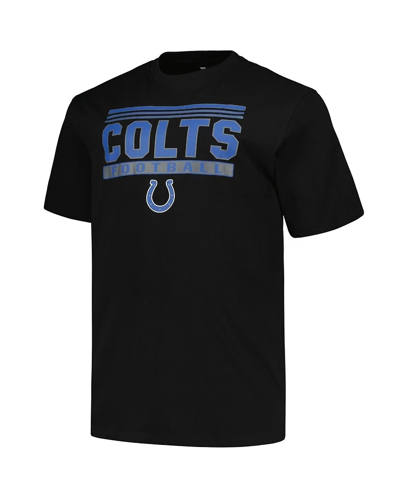 Fanatics Branded Men's Black Indianapolis Colts Big Tall Pop T-Shirt