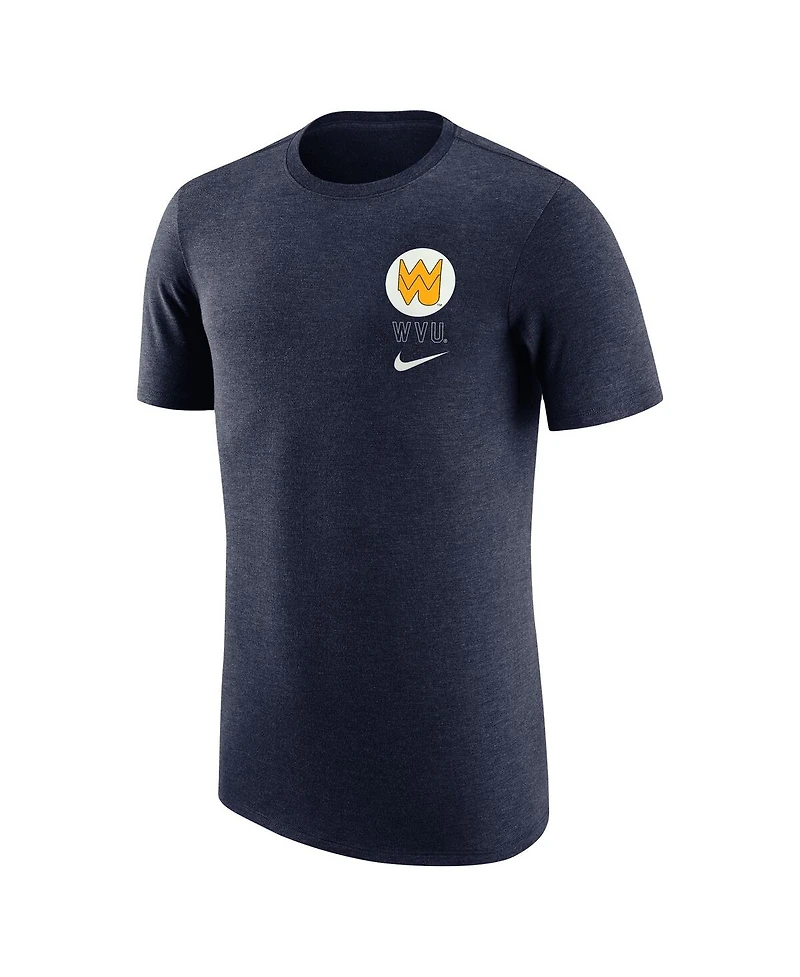 Nike Men's Navy West Virginia Mountaineers Retro Tri-Blend T-Shirt