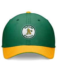 Nike Men's Green/Gold Oakland Athletics Cooperstown Collection Rewind Swooshflex Performance Hat