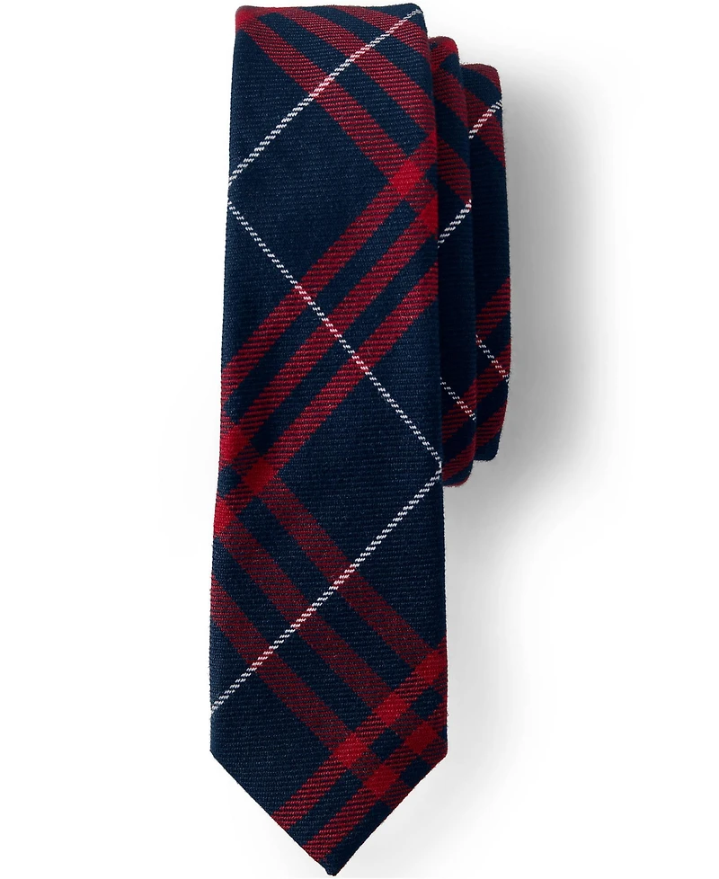 Lands' End Men's School Uniform Adult Plaid To Be Tied Tie