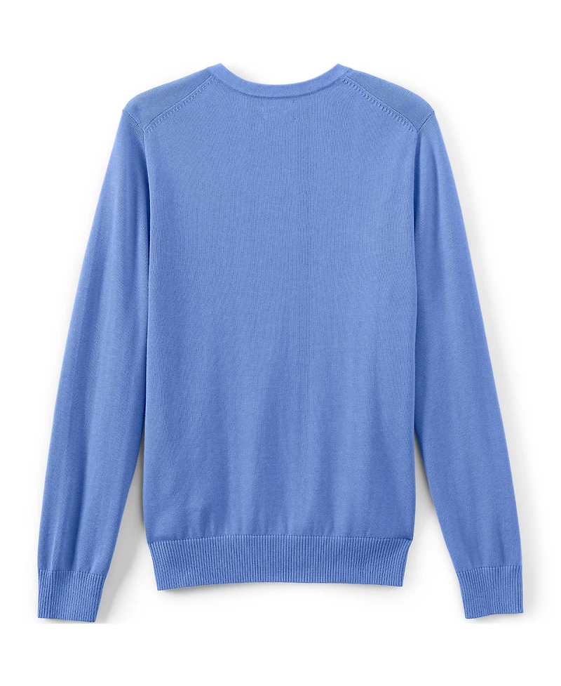 Lands' End Men's Unisex Cotton Modal Vneck Pullover Sweater