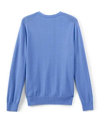 Lands' End Men's Unisex Cotton Modal Vneck Pullover Sweater