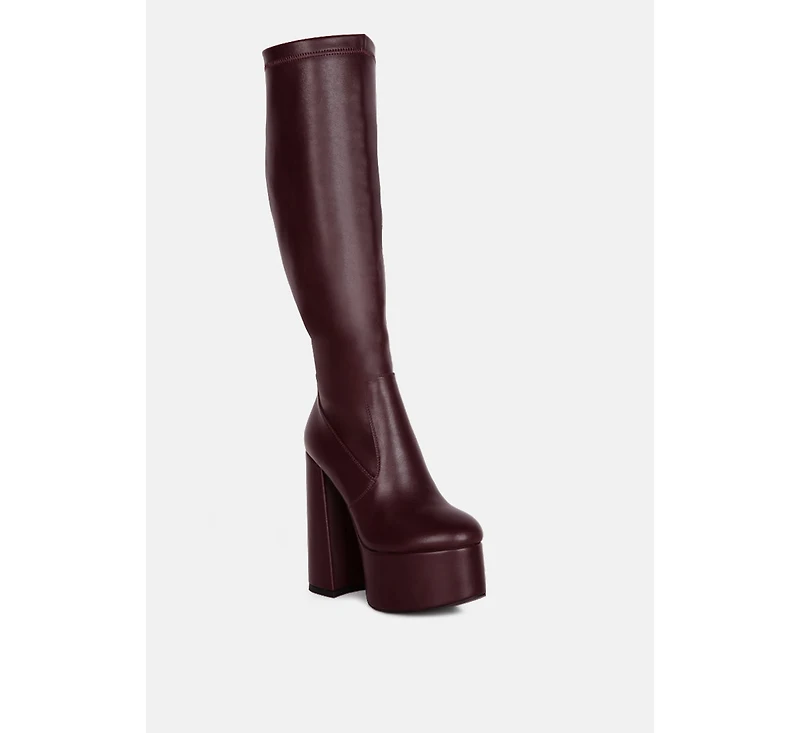 Coraline High Block Heeled Calf Boots Women