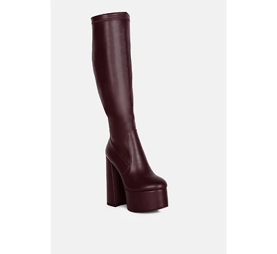 Coraline High Block Heeled Calf Boots Women