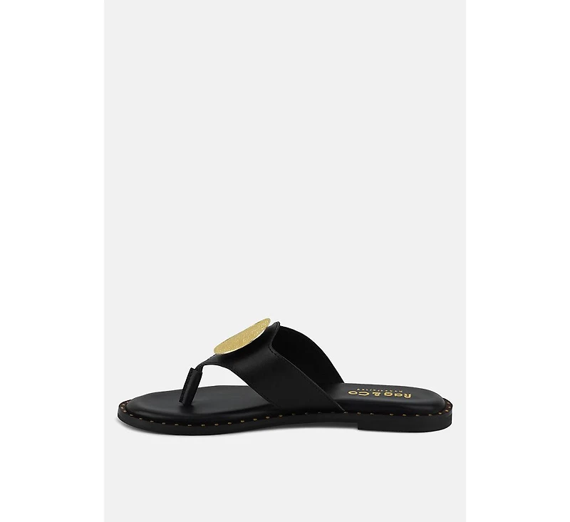 Kathleen Womens Embellished Slip-on Thong Sandals