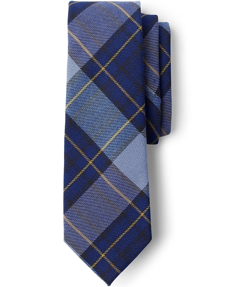 Lands' End Men's School Uniform Adult Plaid To Be Tied Tie