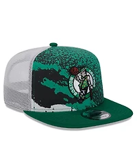 New Era Men's Kelly Green Boston Celtics Court Sport Speckle 9Fifty Snapback Hat