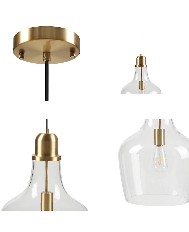 Ink + Ivy Bell Shaped Glass Pendant