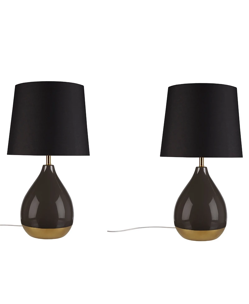 510 Design 2-Tone Ceramic Table Lamp Set of 2