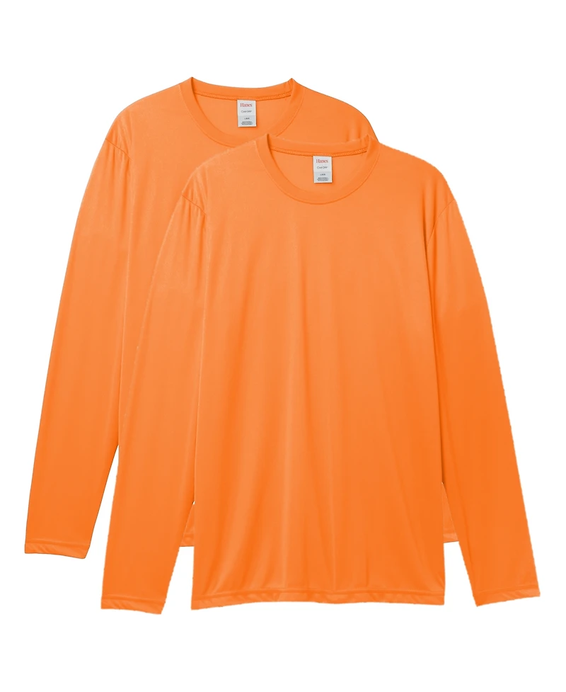 Hanes Sport Men's Cool Dri Performance Long Sleeve T-Shirt, 2-Pack