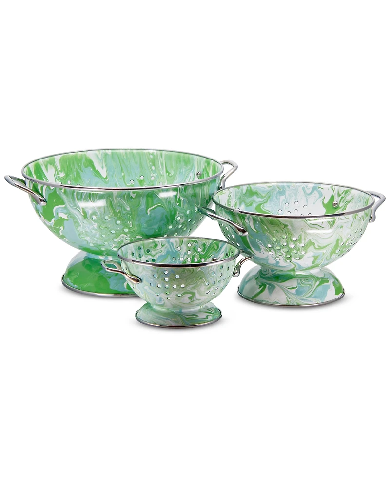 Golden Rabbit Modern Monet Colanders, Set of 3