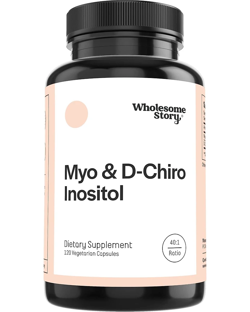 Wholesome Story Myo-Inositol & D-Chiro Inositol Blend Capsule | -Day Supply | Most Beneficial 40:1 Ratio | Hormonal Balance & Healthy Ovarian Functi