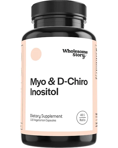 Wholesome Story Myo-Inositol & D-Chiro Inositol Blend Capsule | -Day Supply | Most Beneficial 40:1 Ratio | Hormonal Balance & Healthy Ovarian Functi