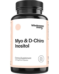 Wholesome Story Myo-Inositol & D-Chiro Inositol Blend Capsule | -Day Supply | Most Beneficial 40:1 Ratio | Hormonal Balance & Healthy Ovarian Functi