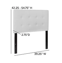 Button Tufted Twin Upholstered Headboard