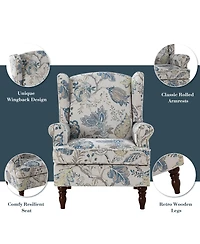 Escanor Traditional Armchair with Pattern Design for Living Room