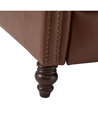 Pierce Genuine Leather Recliner with Nailhead Trims