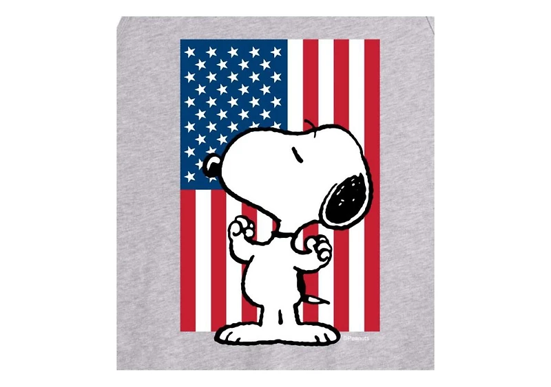 Hybrid Apparel Peanuts Flag Mens Jersey Tank