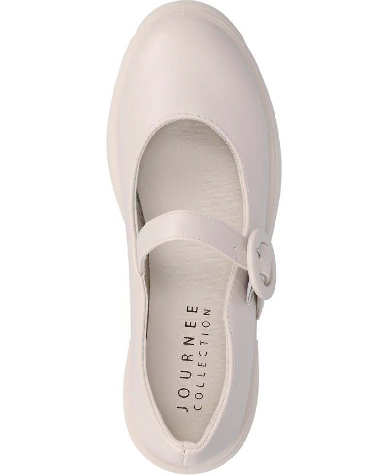 Journee Collection Women's Zarynn Mary Jane Treaded Outsole Platform Pumps