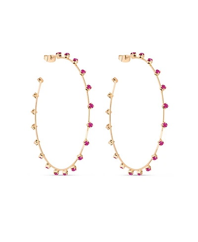 Ettika Simple Spark Crystal 18k Gold Plated Hoops
