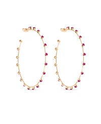 Ettika Simple Spark Crystal 18k Gold Plated Hoops