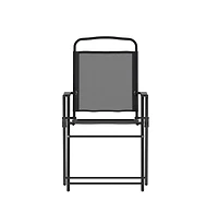 Munroe Set Of 4 Textilene Folding Sling Style Patio Chairs With Armrests