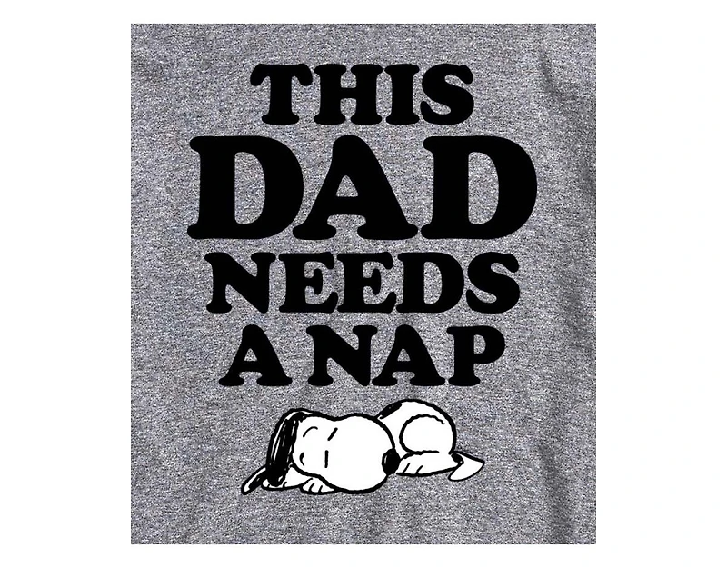 Hybrid Apparel Peanuts Dad Nap Mens Short Sleeve Tee
