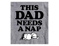 Hybrid Apparel Peanuts Dad Nap Mens Short Sleeve Tee